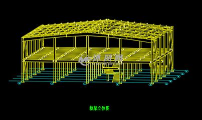 鋼結構廠房立體圖