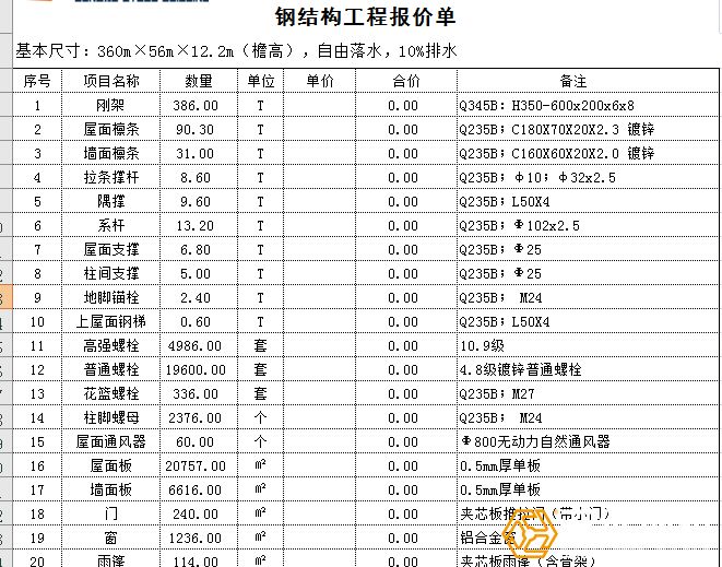 12米高鋼結構廠房造價預算（12米高鋼結構廠房造價影響因素詳解）