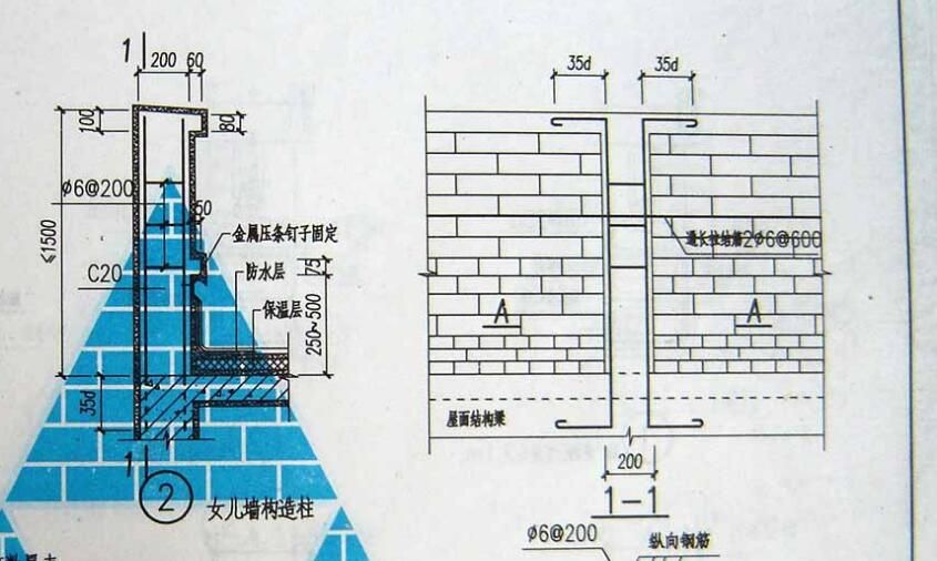 磚混結構構造柱設置位置