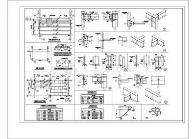 廠房鋼構加固設計圖紙大全